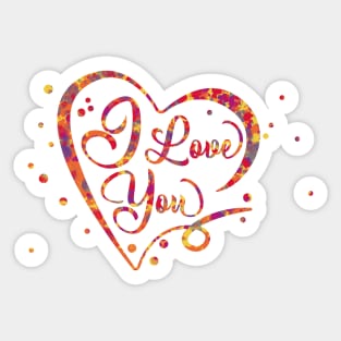 I Love You Sticker